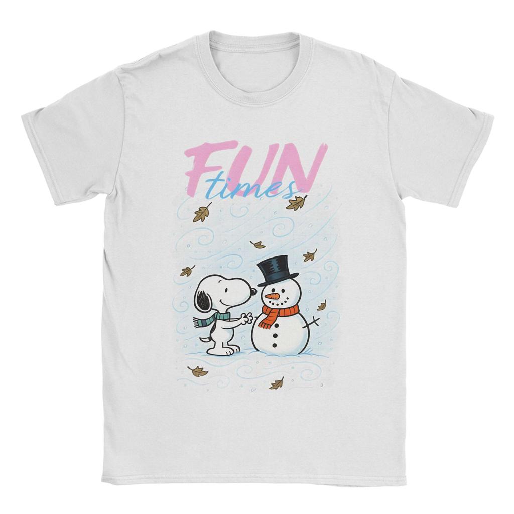 Snoopys Christmas 2025 Snow Winter Tshirt Unisex Women T Shirts Tee Snoopys Marry Christmas Graphic Tshirt Clothing Cotton