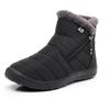 Cotton shoes women's new winter side zipper middle help warm snow boots large size lightweight piled thickened cotton boots
