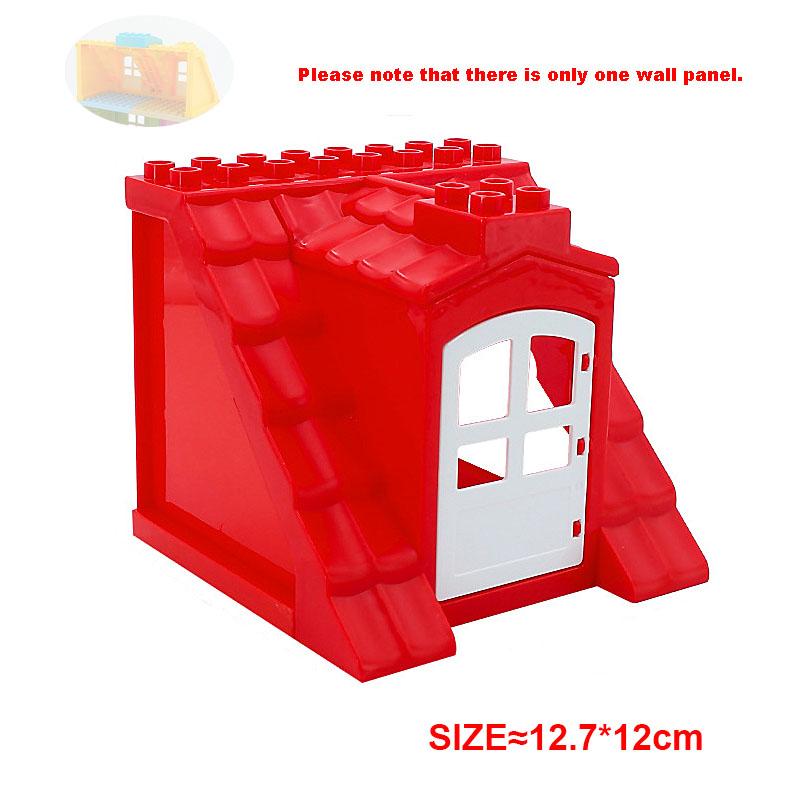 Accesorii Asamblare Blocuri Mari de Construcție DIY Acoperiș Perete Balustradă Casă Oraș Fermă Set Serie Loc de Joacă Cadou Jucării pentru Copii