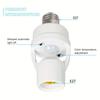 1PC Mechanical Induction Lamp Holder with Adjustable Delay Switch, the Lampshade Is White, the Base Is Sturdy, and the Installation Is Easy