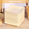 OUNONA Party Disposable Wooden Plates, Square, Stylish, Adult Size, Small, 14cm, 100 Pieces, Birthday, Candy Plates, Party Disposable Tableware, Squar