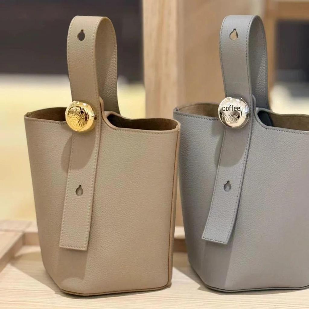 Loe 2024 Mini Pebble Fortune Bucket Handbag - Large Capacity Women's Tote