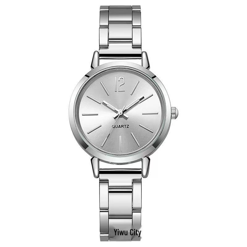 Fashionable Trendy Women's Digital Roman Dial Steel Band Watch
