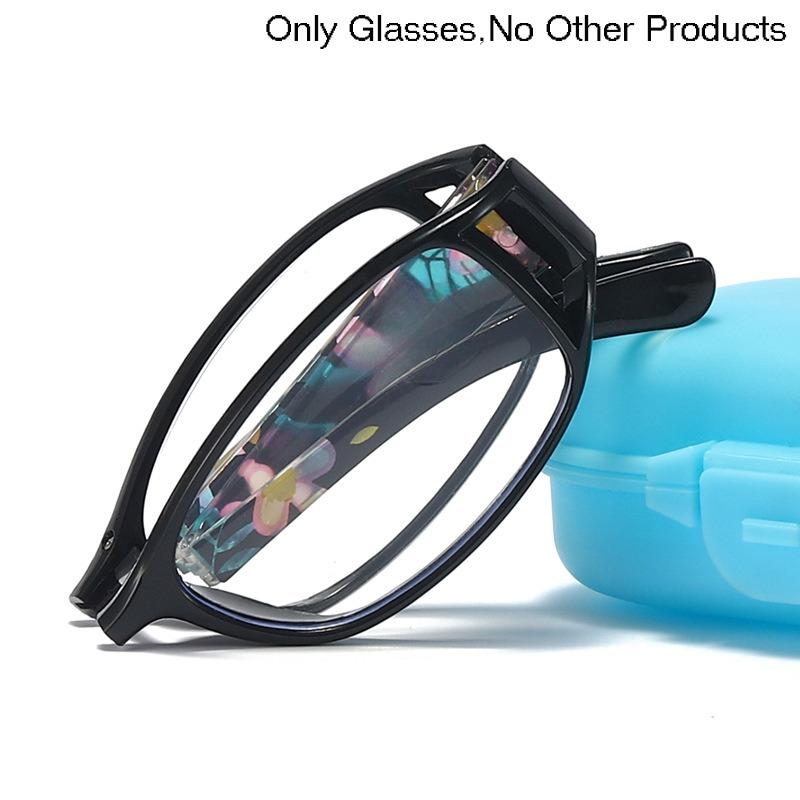Fashion Printing Folding Reading Glasses Women Men Anti-Blue Light Portable Magnifying Presbyopia Eyeglasses
