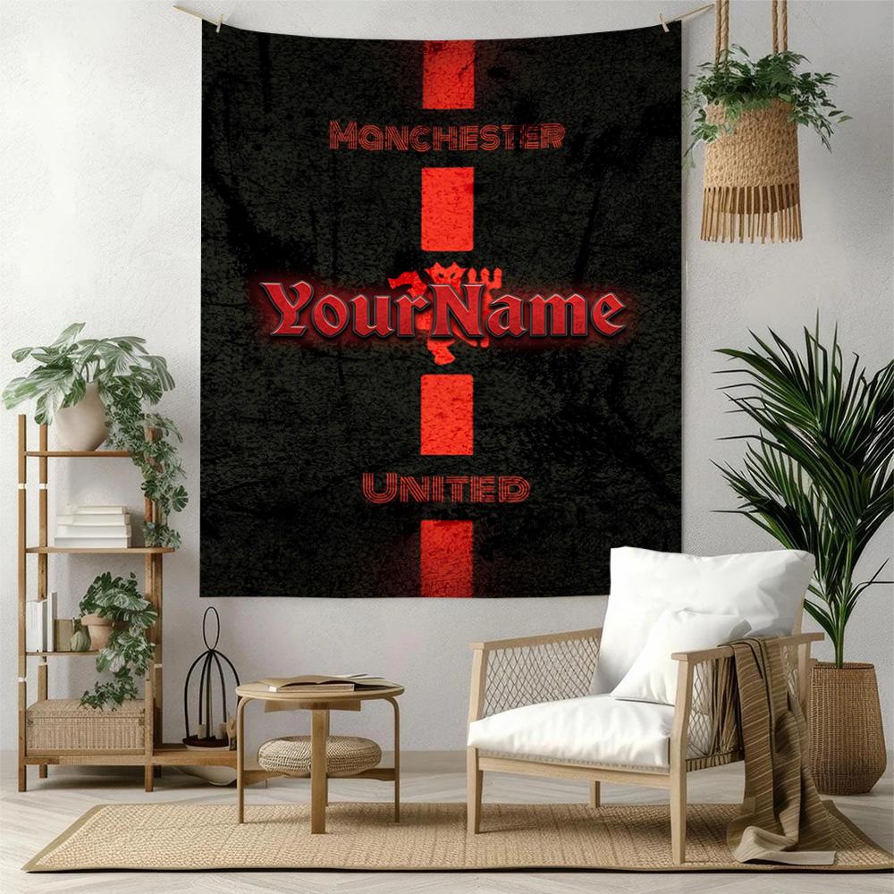Manchester Custom Your Name Wall Decor Tapestry Art For Pet Memorial Birthdaywedding Party Backdrop Family Gift