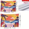 Beach Sunrise Design Digital Printing Polyester Wall Tapestry Suitable for Use In Living Rooms Bedrooms Offices Bars Party
