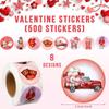 500Pcs Self-Adhesive Stickers Roll Heart Shape Sealing Labels 1 Inch Stickers  Envelopes Seals