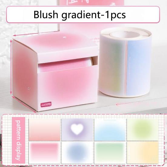 Gradient Color High Appearance Level Pull-out Sticky Notes Cute Cartoon Error Note Stickers Student Full-adhesive Index Label