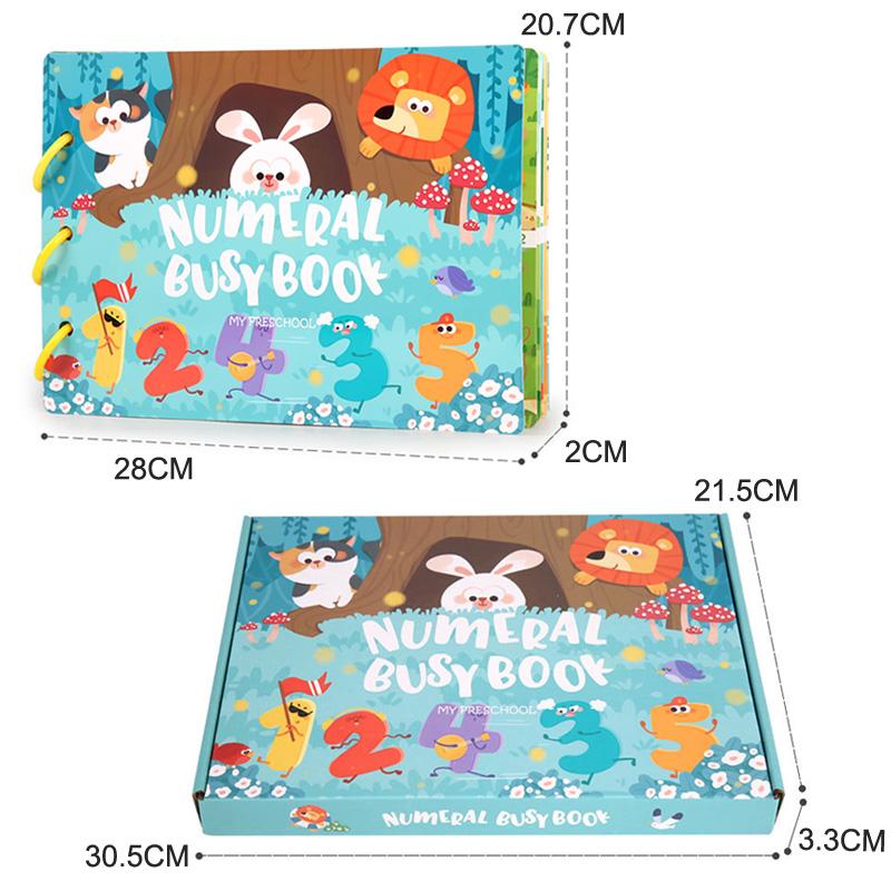 Montessori Baby Busy Book My First Quiet Book Paste Early Learning Education Toy for Toddlers Matching Game Toys for Kids Gifts