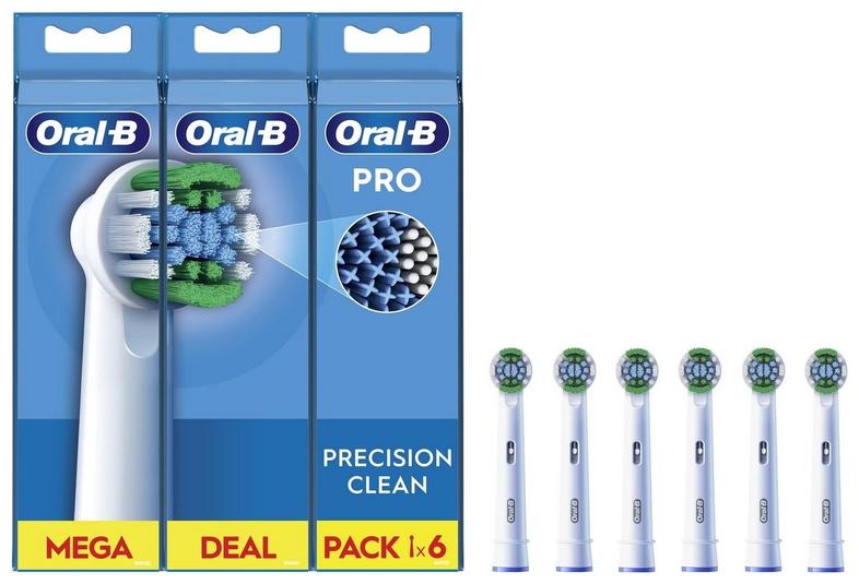 Toothbrush Heads Oral-b Eb20rx-6 Precisionclean White 6 Pcs.