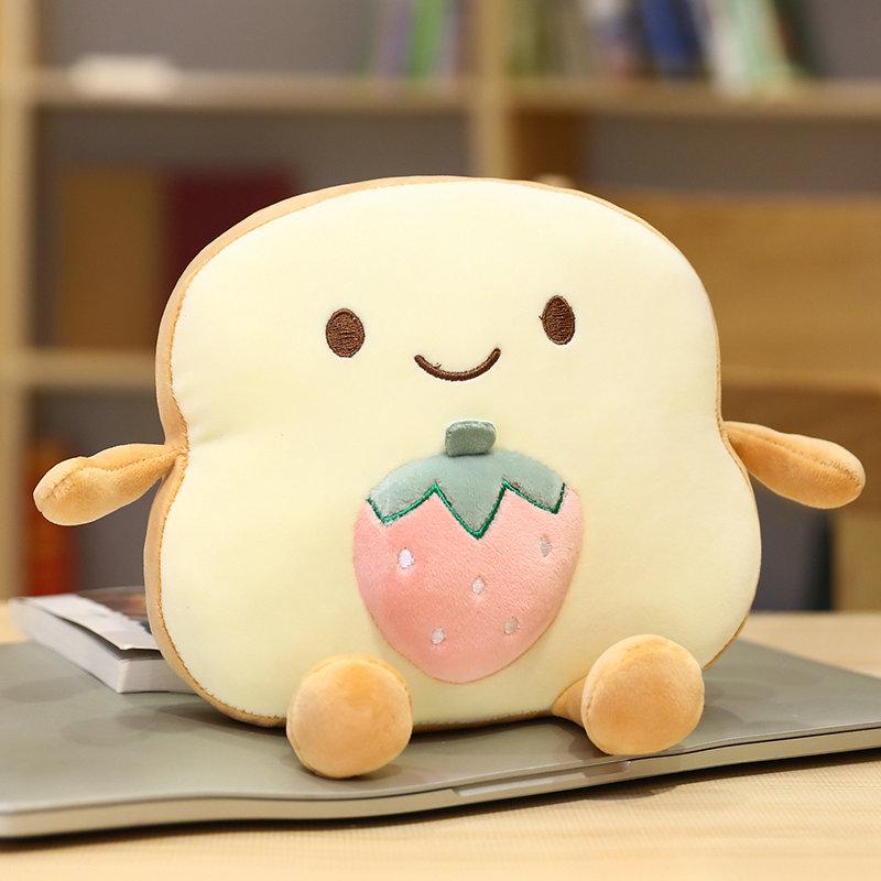 Simulation Kawaii Bread Dinosaur Toast Pendant Plush Toys Cute Doll Soft Food Cushion Pillow Birthday Gifts