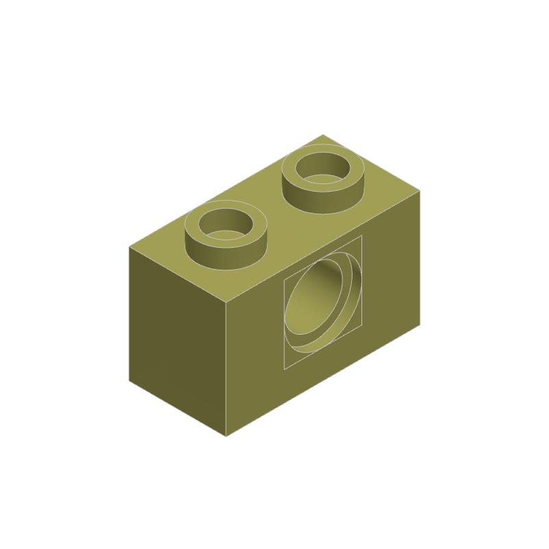 10PCS Moc Building Block Parts Bricks Compatible with 3700 1x2 Perforated Diy Particles Educational Creative Children's Toys