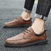 Fashion Hot Selling Men's Leather Shoes for Leisure and Business Retro Classic Black Fashion Wedding Party Outdoor Travel  Male Shoes