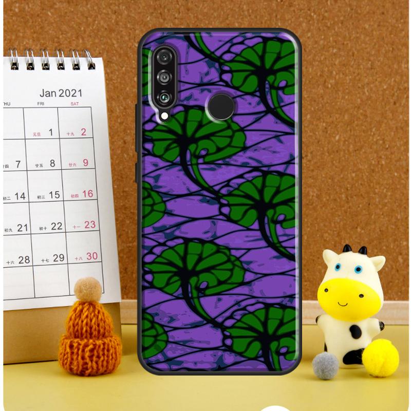Afrikanisches Wachsmuster Stoff Für Huawei Nova 12i 12s 7i 8i 11i 11 9 10 SE Y60 Y61 Y70 Y72 Y73 Y90 Y91 P30 P40 Lite Hülle