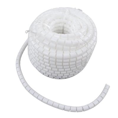 Spiralkabel-Organizer Flexibler Kabelschutzbündler Elektrische Kabelwicklung PE-Rohrmanschette Weiß 32mm 30 Meter
