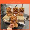 Cute Bear Bag Charm With Polyester Plush Material For Kids And Teens