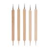 5pcs Wooden Handle Embossing Pen Set Double End Tracing Stylus Tools Dual Tip Pens  Clay Sculpture