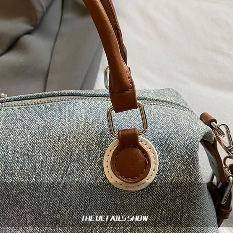 Denim Mini Boston Bag Women's Shoulder Crossbody Bag