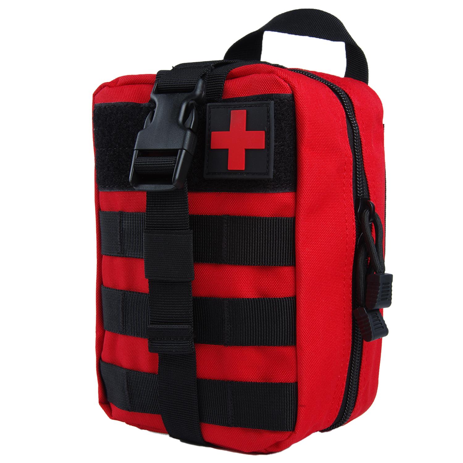 

Сумка для першої допомоги Тактичний медичний кемпінг EMT Emergency Survival Kit Hunting Outdoor Box Великий розмір 800D нейлоновий пакет червоний