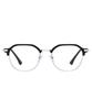 Likkeullou Rc Fbb82 Black Silver Blue Light Glasses