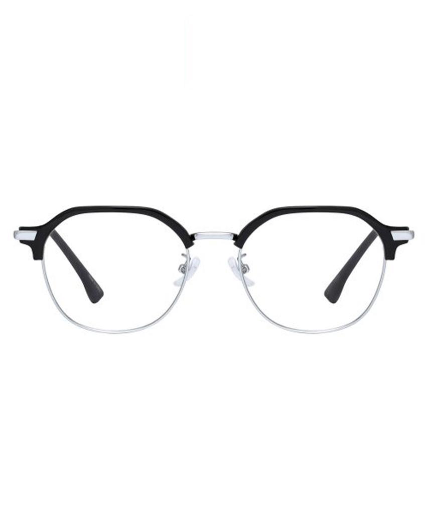 Likkeullou Rc Fbb82 Black Silver Blue Light Glasses