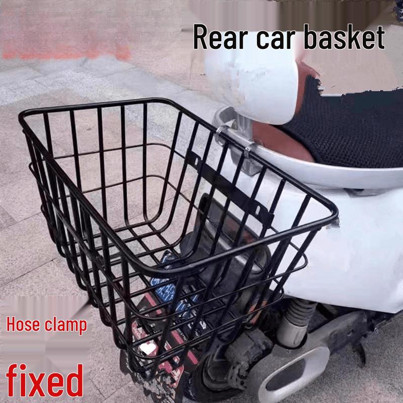 Waterproof Rear Bike Basket for Electric Bikes and Scooters - Thickened Design, Ideal for Students