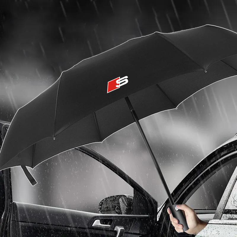 Car Fully Automatic Compact Folding Custom Umbrella Car Accessories for Audi C5 C6 C7 A4 B6 B8 B7 A6 A3 A5 Q3 Q5 Q7 8P  S3 S5 S1 S4 S2 RS3 RS4 RS5 RS6