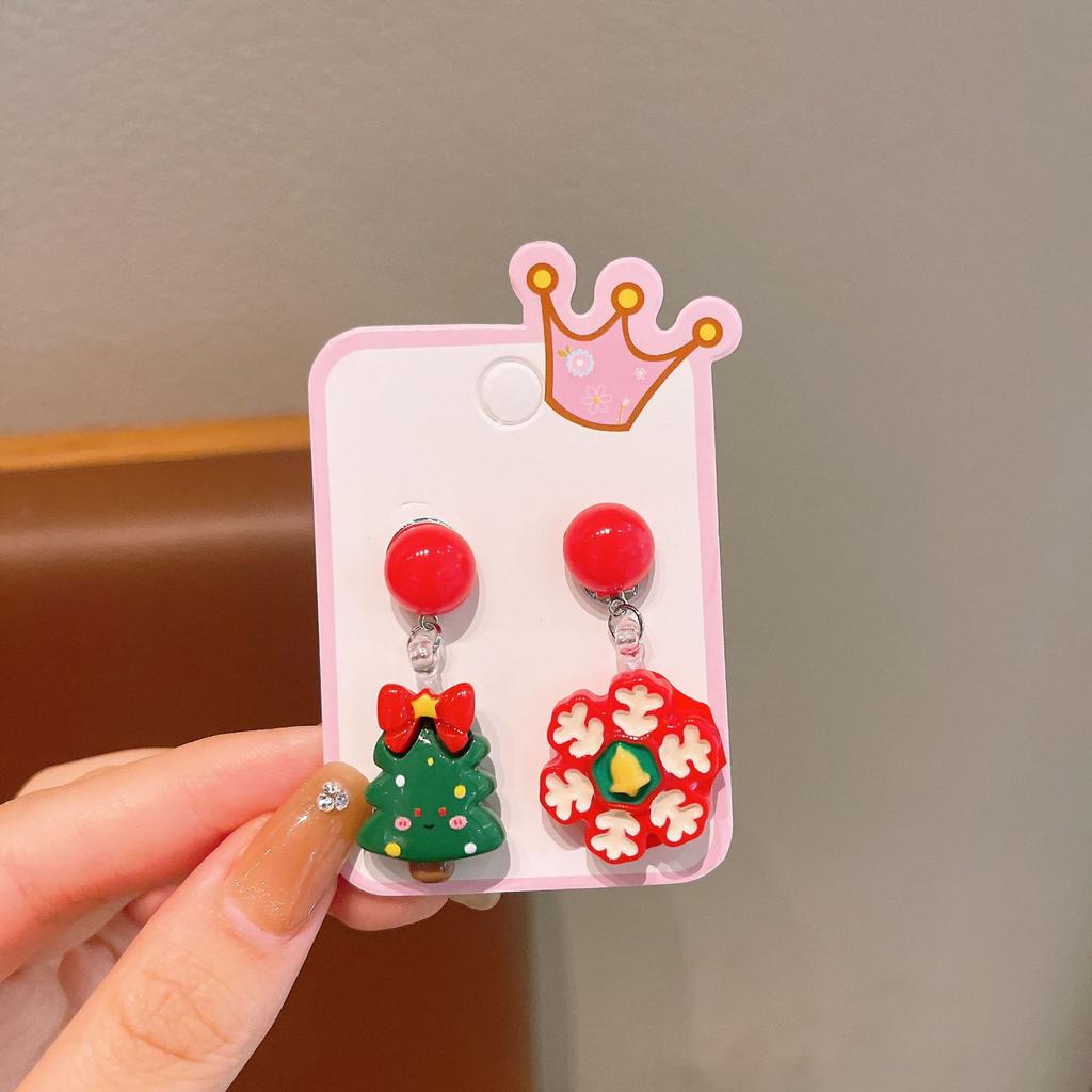 Children'S Ear-Free Ear Clips, Cute Girls' Pain-Free Earrings, Earrings, Cartoon Cartoon Girl Earrings, Jewelry.