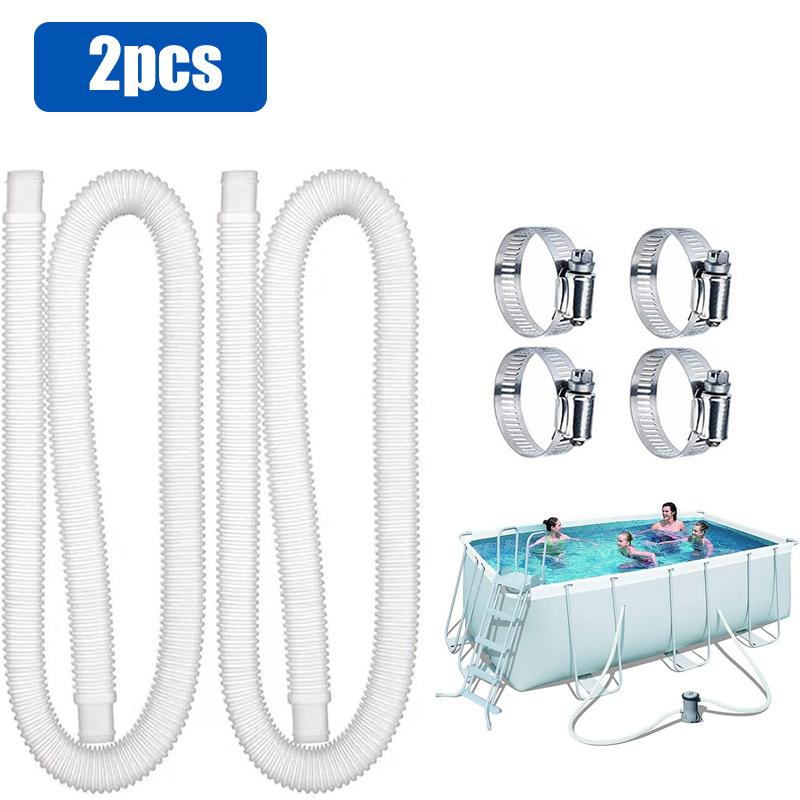Swimming Pool Filter Pump 1.5m Hose, Pool Hooks for Poles Adjustabl Pool Pole Hanger for Above Ground Pools SAccessories