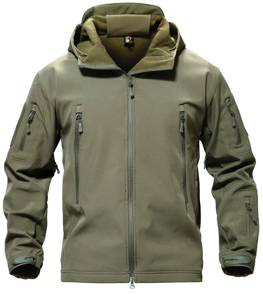 TACVASEN Winter Fleece Plus Perfect for Warm and Size M Men's Jacket, Size, Hiking, Water-Repellent,