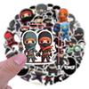 60 Cartoon Ninja Graffiti Stickers voor Doe-het-zelf Decoratie – Waterdicht voor Bekers & Skateboards