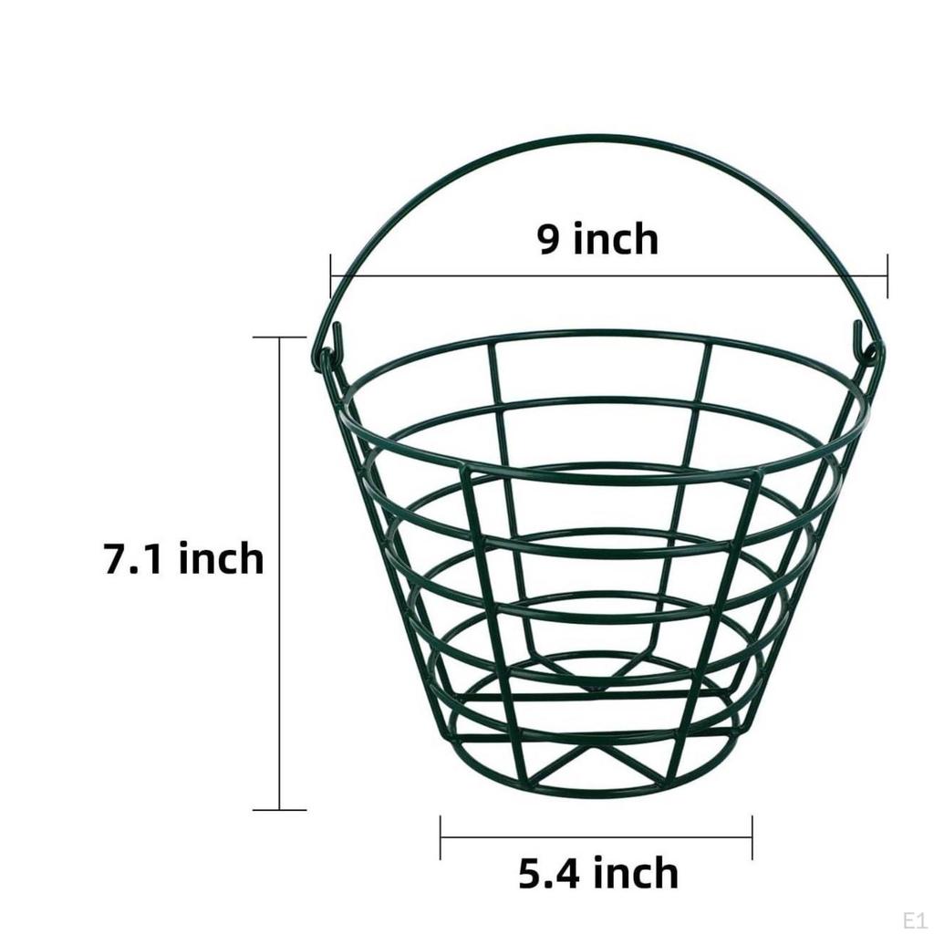 Golf Ball Basket with Handle Wire Easy to Carry for Golfers, Coaches, Training Area