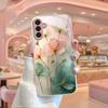 Exquisite Metalllack-Gehärtetes-Glas-Handyhülle für Samsung Galaxy S26 S25 S24 S23 S22 S21 S20fe/plus/ultra Hartschalen-Rückseite