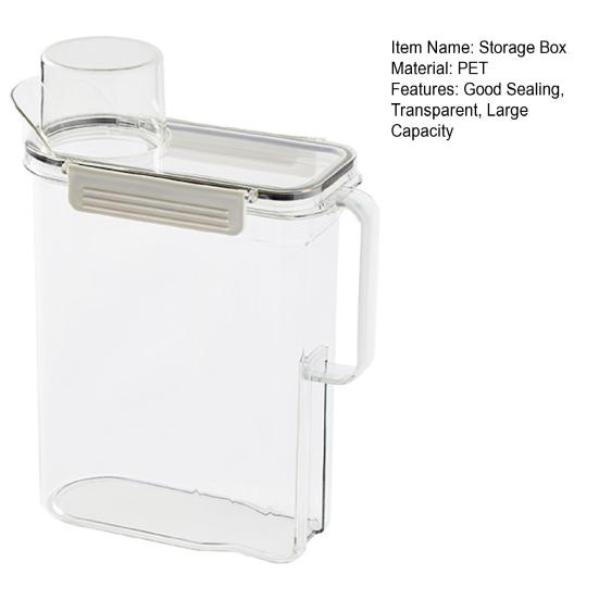 Sealed Laundry Detergent Jar Transparent Storage Bottle Detergent Powder Box Prevents