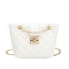 Ladies Bag Fashionable and Versatile Minimalist Bucket Bag Embroidered Printed Lock Buckle Crossbody Bag