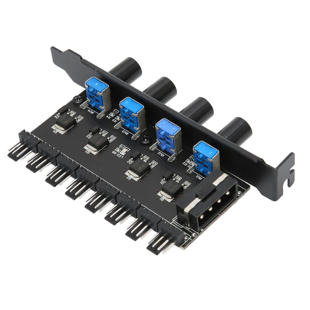 4 Knob Design Fan Speed Controller 8 Channels PWM Fan Hub Practical PC Fan Hub  CPU Cooling
