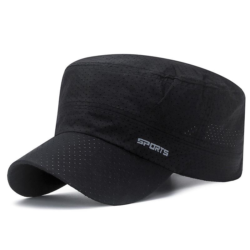 Summer Breathable Flat Cap for Men, Outdoor Sun Protection, Quick-drying Sports Baseball Cap