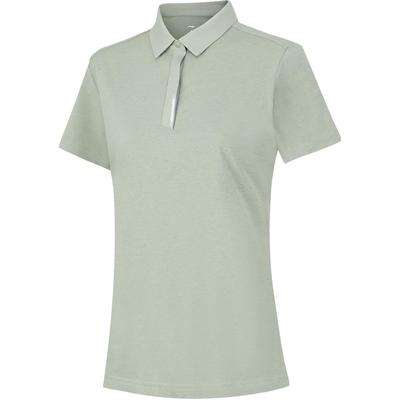 Li Ning Group Purchase Series Solid Color Breathable Casual Sports Polo Shirt Women Tops Khaki APLU200-2