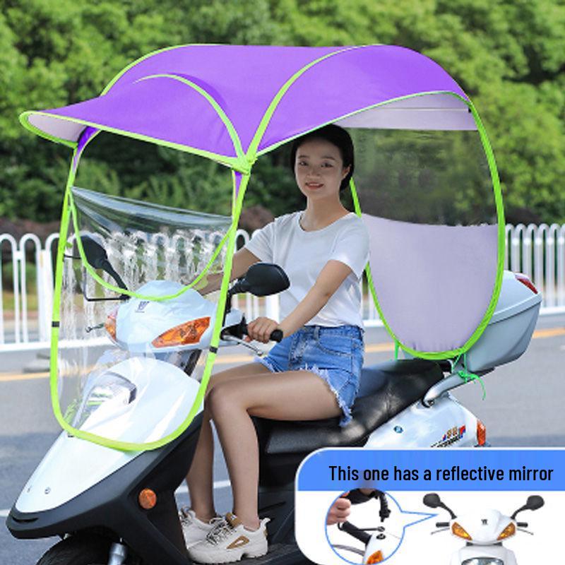 Collapsible Windproof Sunshade for Electric Cars & Motorcycles