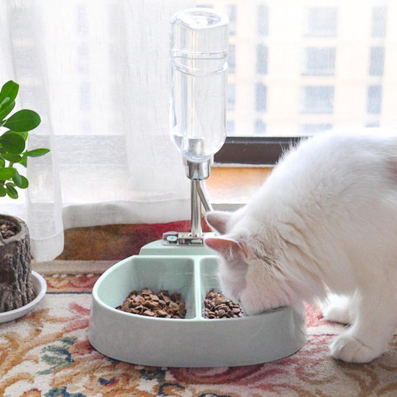 2 In 1 Automatic Pet Feeder Food Bowl Drinking Fountain Water