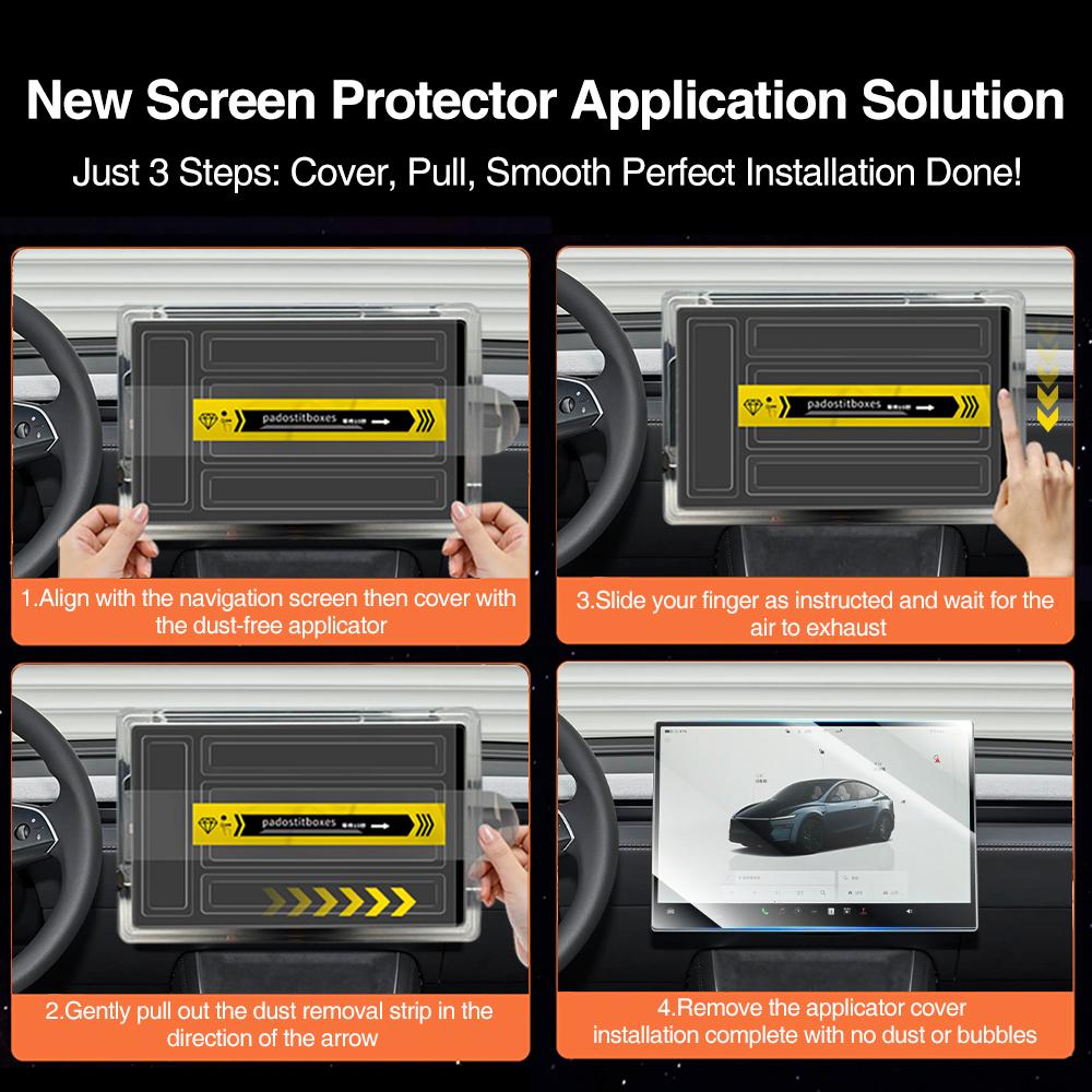 Heenvn For Tesla New Model Y Juniper /Model Y L 2025 2026 Car Tempered Glass Film Matte HD Center Control Touch Screen Protector
