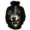 3D Sweater Digital Printing Personalized Wolf Head Pullover Hoodie Casual Sweater
