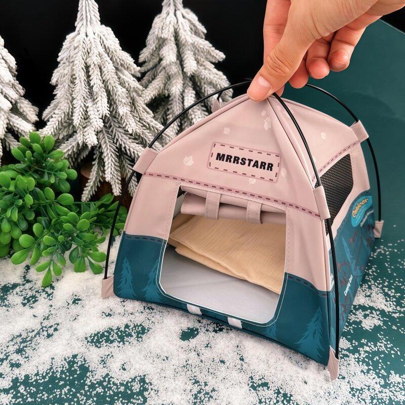 Mini Tent Desktop Ornament Creative Desk Toy Niche Miniature Shooting Prop Entryway Living Room Office Cubicle Home Decor Accent