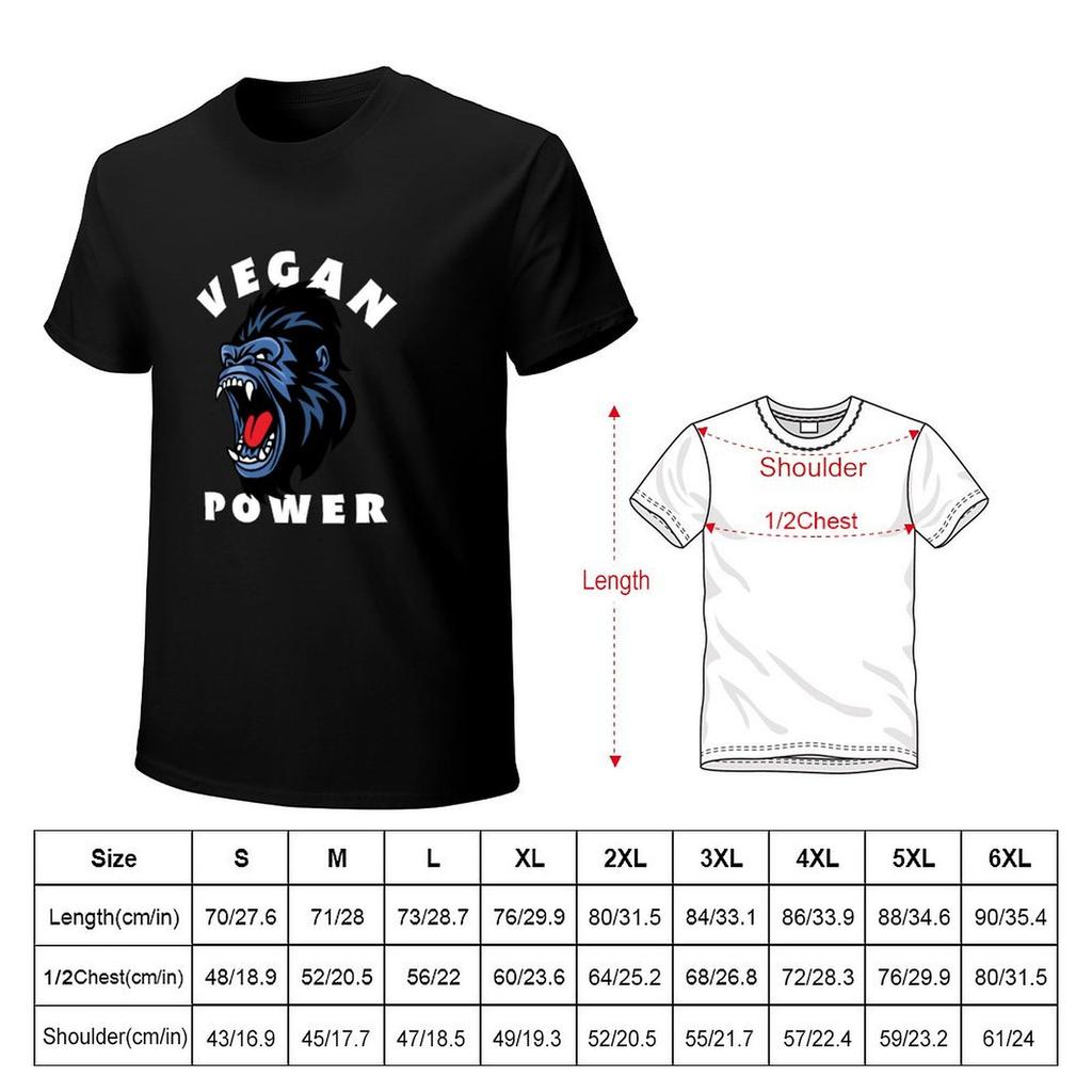 Vegan Power TShirt tees oversized t shirt heavyweight t shirts for men