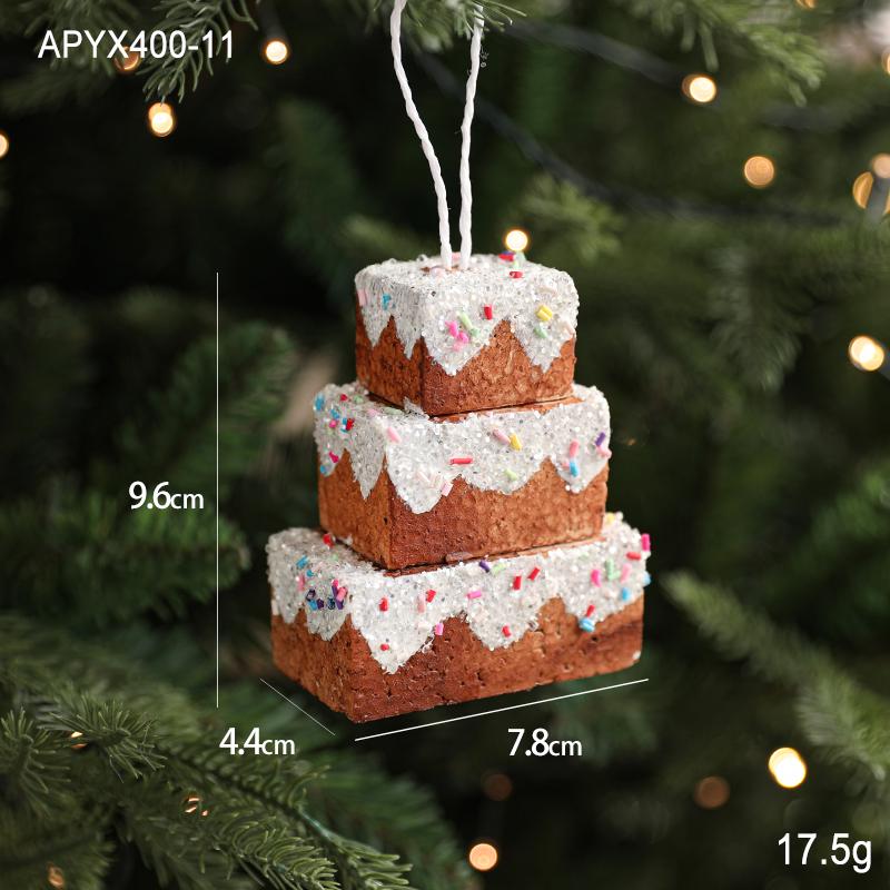 Nordic Christmas Gingerbread Man & Snow House Ornaments Set: Star, Pendant, Figurine for Tree Décor