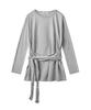 Lense Wrap-Tie Long Sleeve Tee Melange Gray
