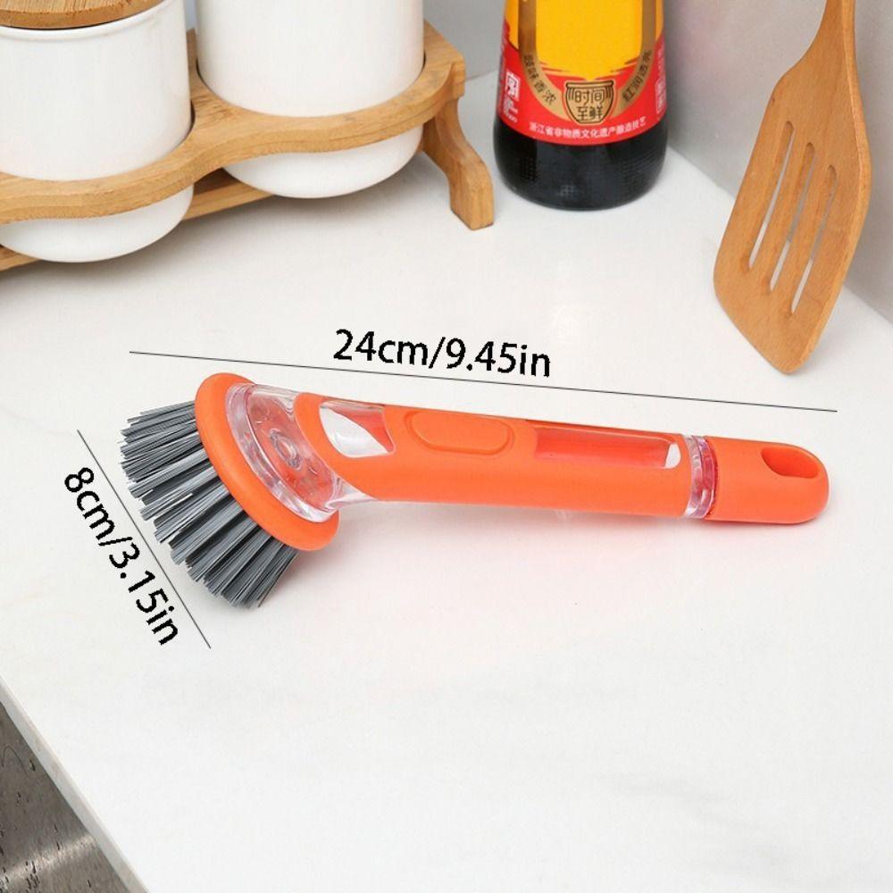 Creative Automatic Liquid Dishwashing Brush Non-Slip Cookware Cleaner Brush  Sink Cleaning