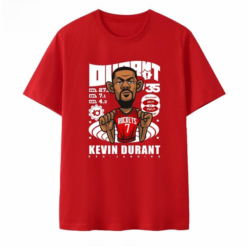 Kevin Durant Tshirt Kevin Durant shortsleeved jersey with number Basketball sportswear casual top for Unisex Summer Top