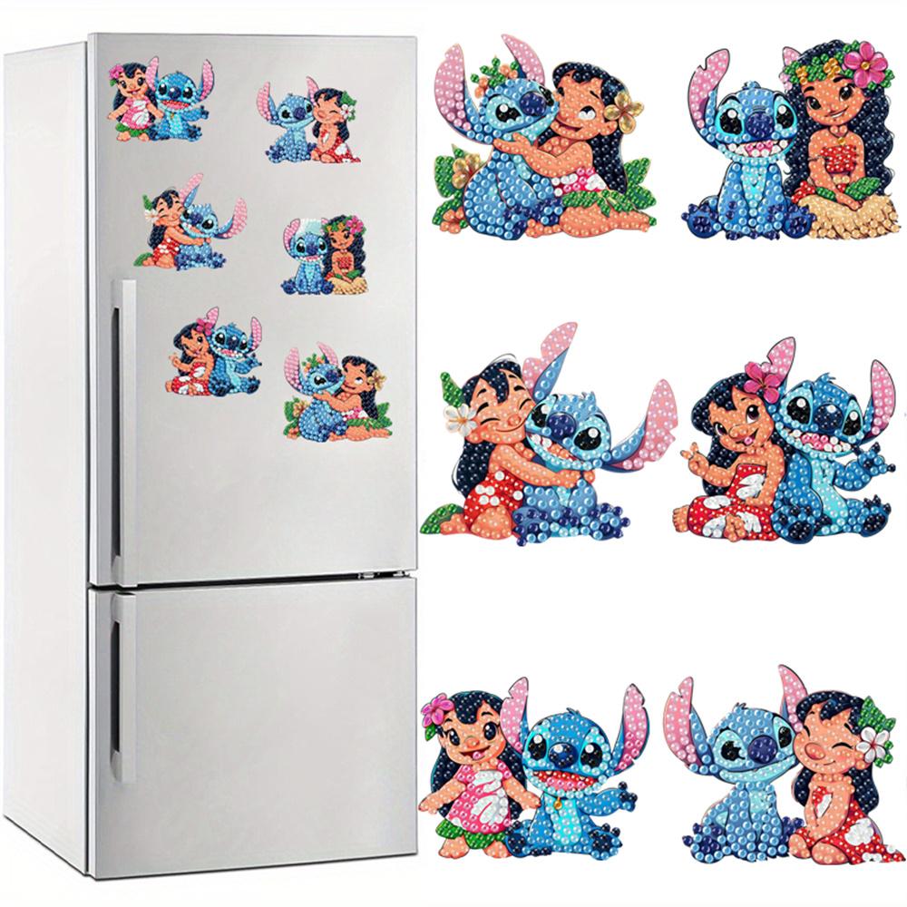 6Pcs Family Series Diamond Art Fridge Magnet Diamond Painting Refrigerator Magnet DIY Fridge Stickers for Fridge Whiteboards