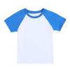 Kids' Raglan Sleeve Pure Cotton T-Shirt - Summer Solid Color, Combed Cotton, Half Sleeve for Girls